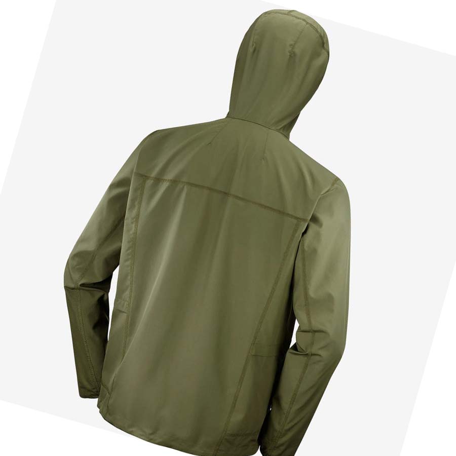 Chaquetas Salomon OUTLIFE PACKABLE SHELL U WINDBREAKERS Mujer Verde Oliva | MX 2469VRW